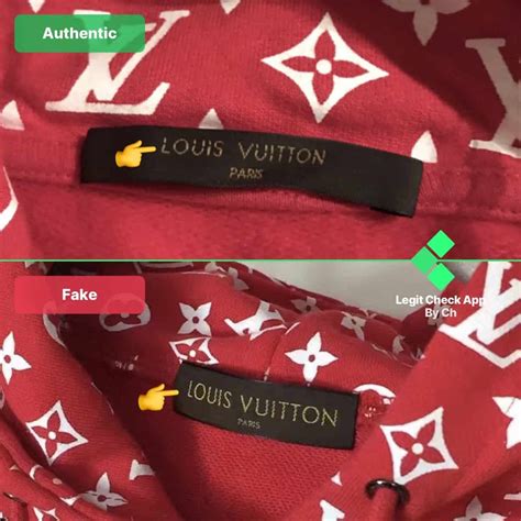 elgit vs fake supreme lv hoodie